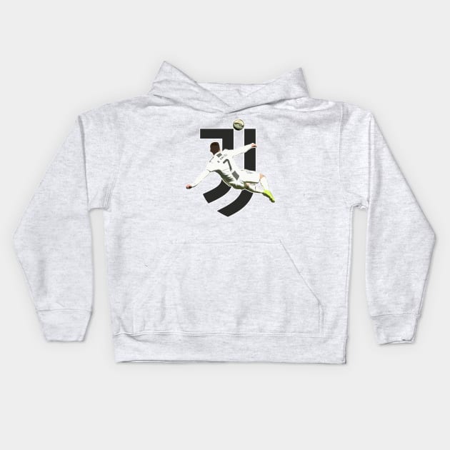 CR7 - Ronaldo - Juventus Kids Hoodie by armaan8014